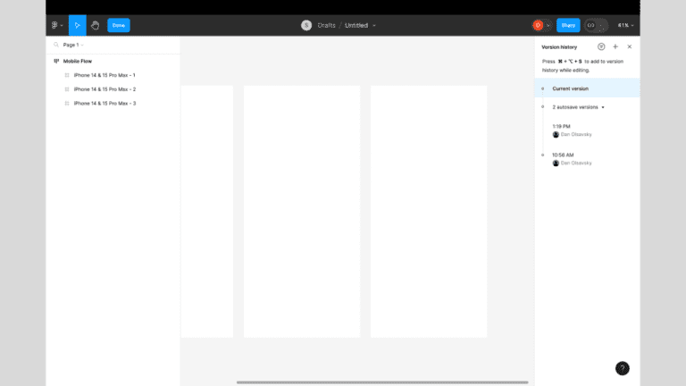 Figma Fundamentals: Version History - Dan Olsavsky