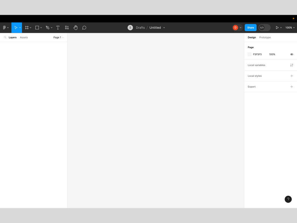 Figma interface example